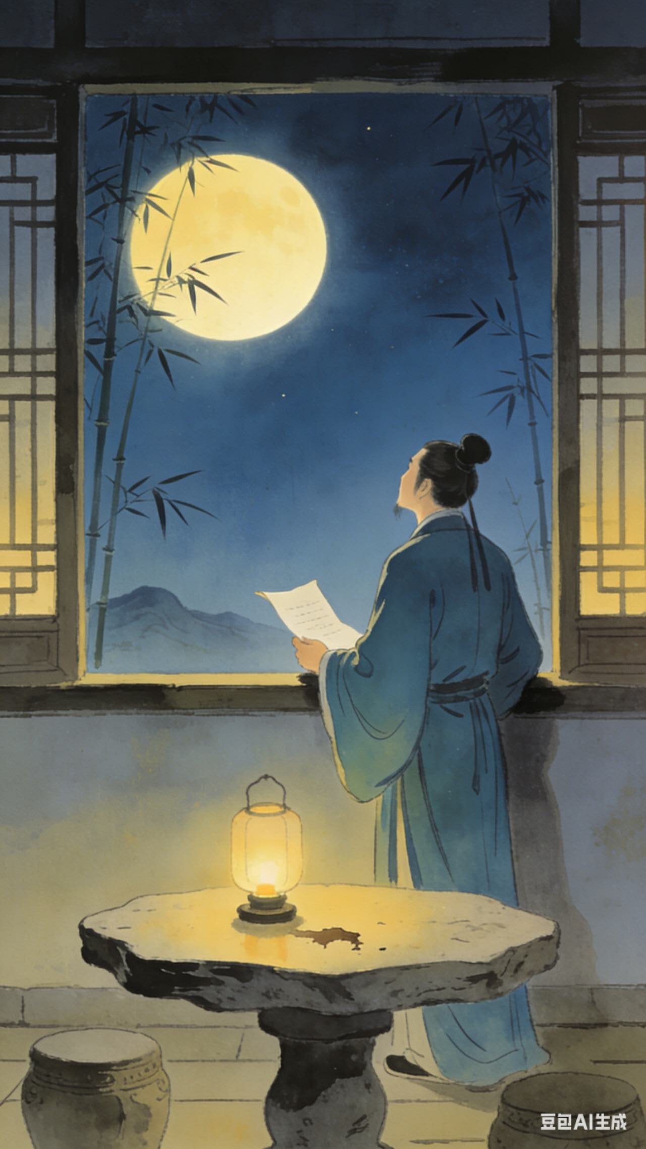 八声甘州·晚安寄怀